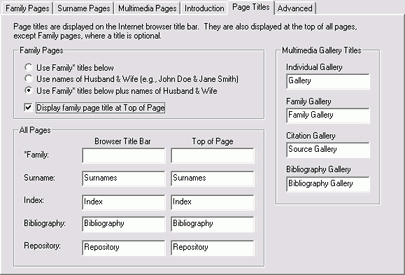 Page Titles